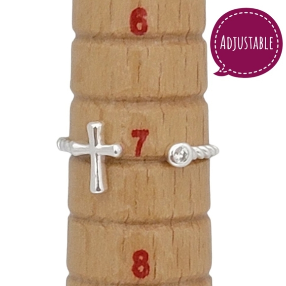 Montana Silversmiths Faith On Full Sterling Silver Ring One Size NEW Retail $50 - Picture 6 of 10